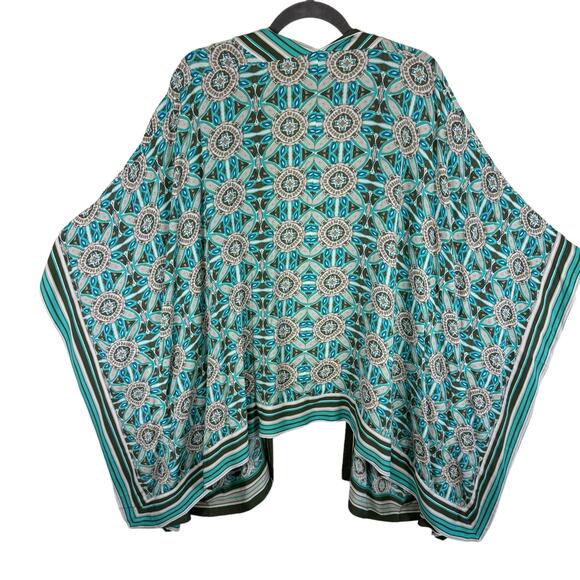 Catherines NWT Boho Artsy Lightweight Multicolor Open Kimono Top Size 0X 1X - Picture 4 of 8